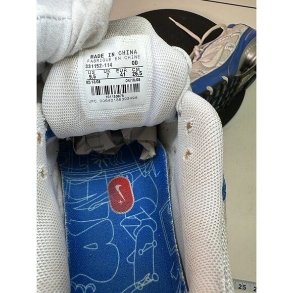 Nike Women's Sz 9.5 Shox Remix+ 331152-114 White Cobalt Blue Silver - Picture 12 of 12